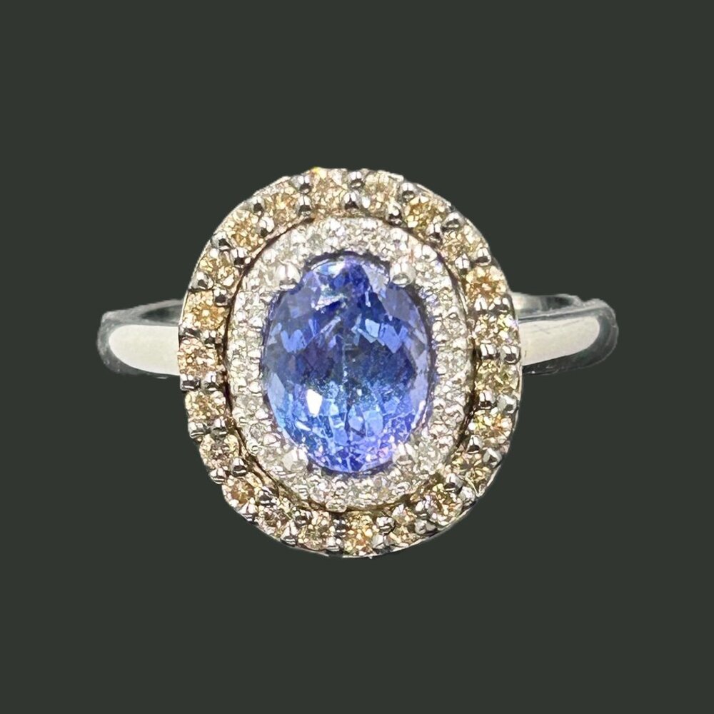 Effy 14k White Gold Tanzanite Diamond Ring